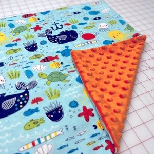 Baby snuggie blanket sea theme